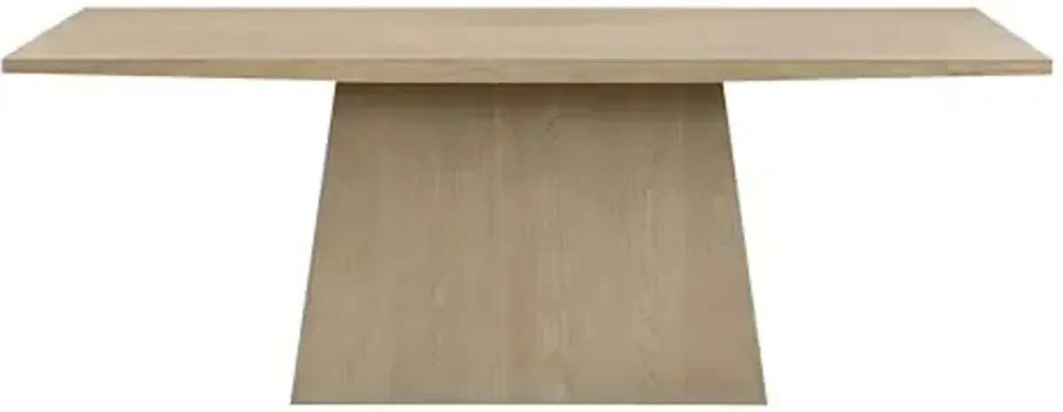 Christopher Knight Home Coadz 82 inch Wooden Dining Table, Modern Rectangular Kitchen Dinner Table for 6-8 People, Pedestal Wooden Dining Furniture for Kitchen Office Conference Room, Light Natural