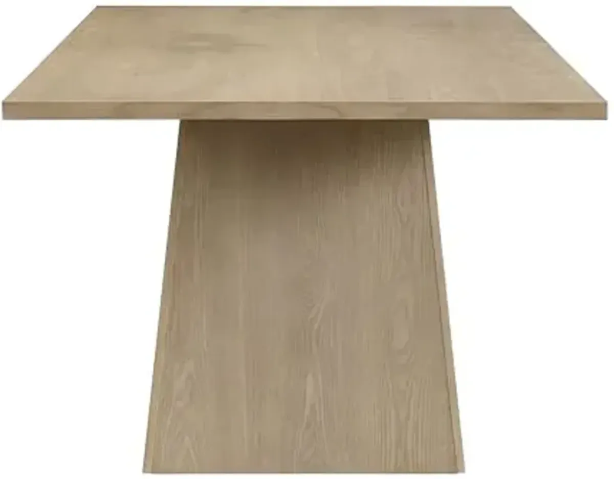 Christopher Knight Home Coadz 82 inch Wooden Dining Table, Modern Rectangular Kitchen Dinner Table for 6-8 People, Pedestal Wooden Dining Furniture for Kitchen Office Conference Room, Light Natural