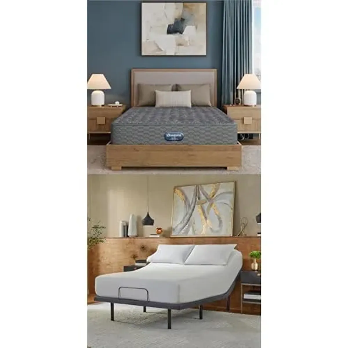 Beautyrest Prime Dream Medium 12.5" King Mattress Bundle baselogic Level 3 King Adjustable Base Bed Frame - Cooling, Supportive, and Pressure Relieving with Head & Foot Adjustability