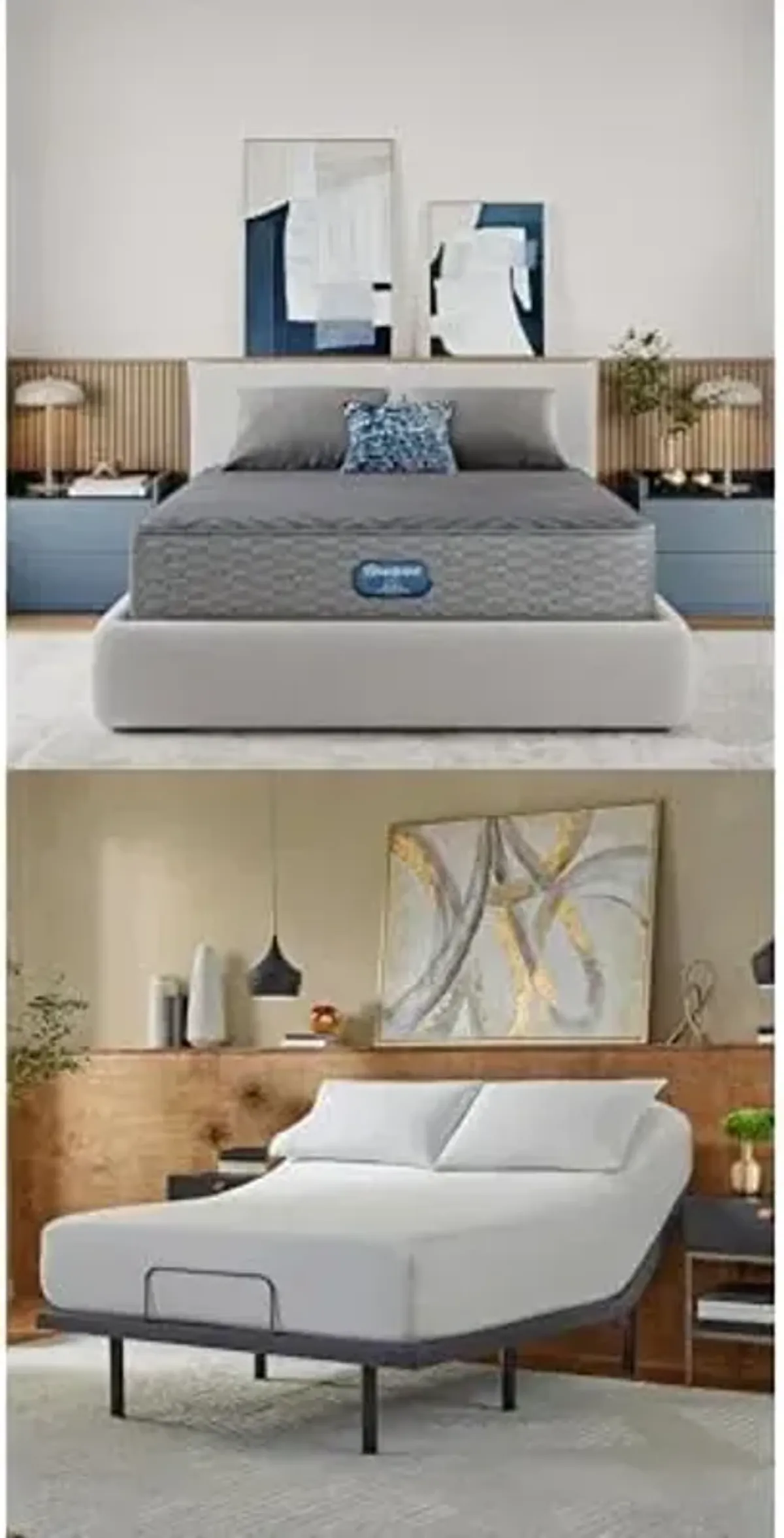 Beautyrest Days End Medium Firm 12" Hybrid Queen Mattress Bundle baselogic Level 3 Queen Adjustable Base Bed Frame - Cooling, Supportive, Pressure Relieving, Head & Foot Adjustability