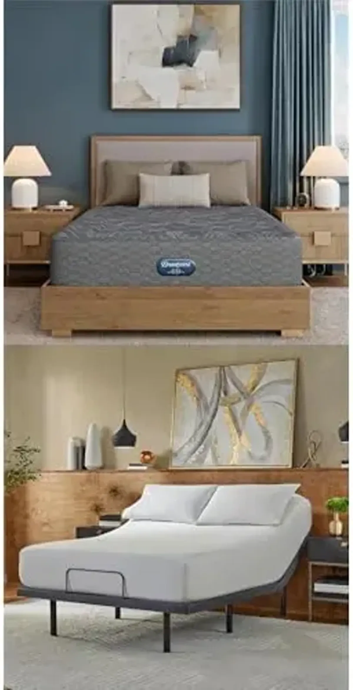 Beautyrest Prime Dream Plush 13.75" Twin XL Mattress Bundle baselogic Level 3 Twin XL Adjustable Base Bed Frame - Cooling, Supportive, & Pressure Relieving, Head & Foot Adjustability