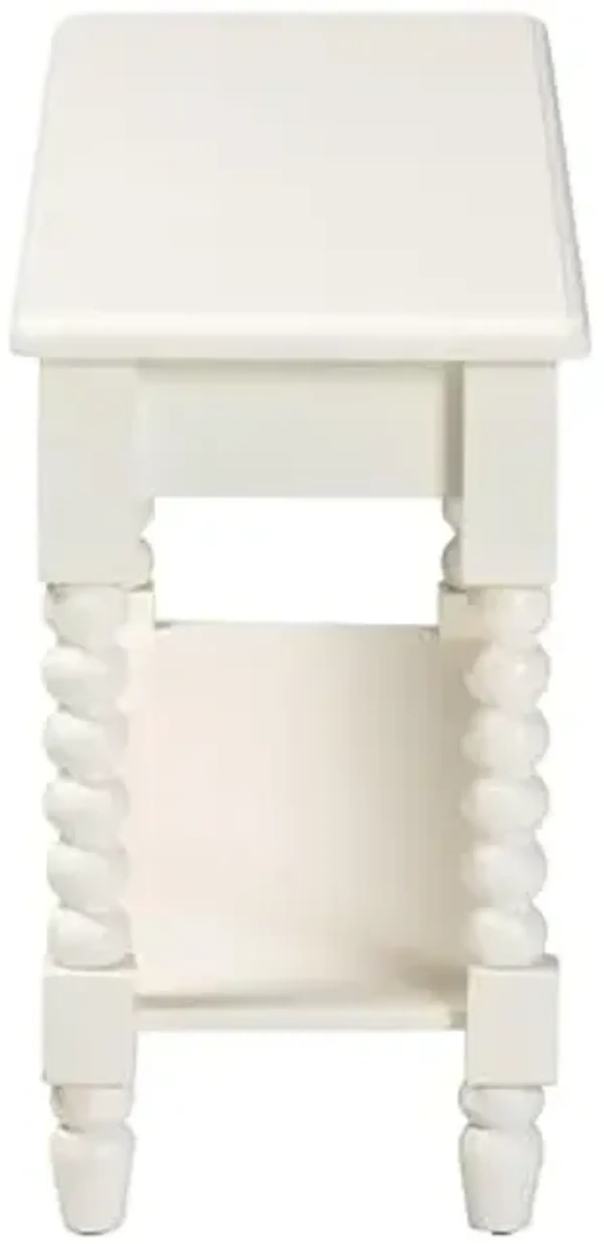 Baxton Studio Bayard Accent Bench with Bobbin Legs - Spindle Leg Entryway Bench with Shelf, Cottage Farmhouse Style Hallway or Mudroom Seating