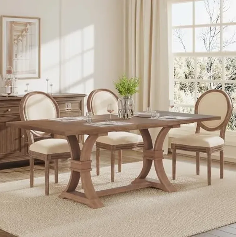 Christopher Knight Home Ethan Extendable Dining Room Table for 6, Wooden Rectangular Expandable Kitchen Table, Vintage Dining Table for Dining Room Kitchen, Walnut