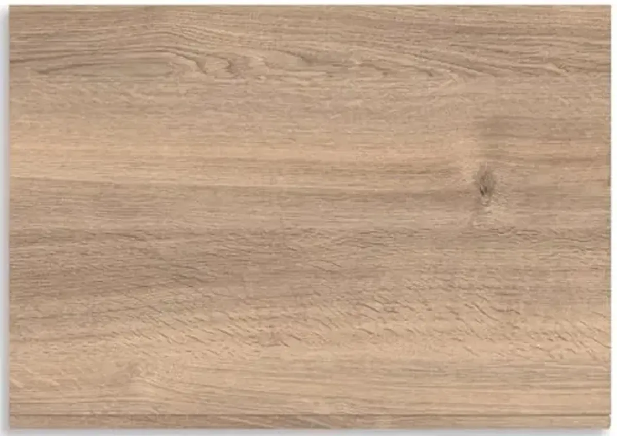 Signature Design by Ashley Hollymount Casual One Drawer Nightstand, Bronze Hardware, USB-A & USB-C Charging, Wood, 21.69" W x 15.31" D x 24.41" H, Tan