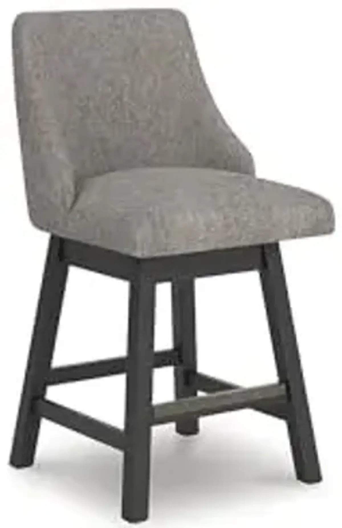 Signature Design by Ashley Neymorton Transitional Next-Gen Nuvella Stain Resistant 24.13" Counter Height Bar Stool with Adjustable Levelers and Swivel Seat, Set of 2, Beige & Dark Brown