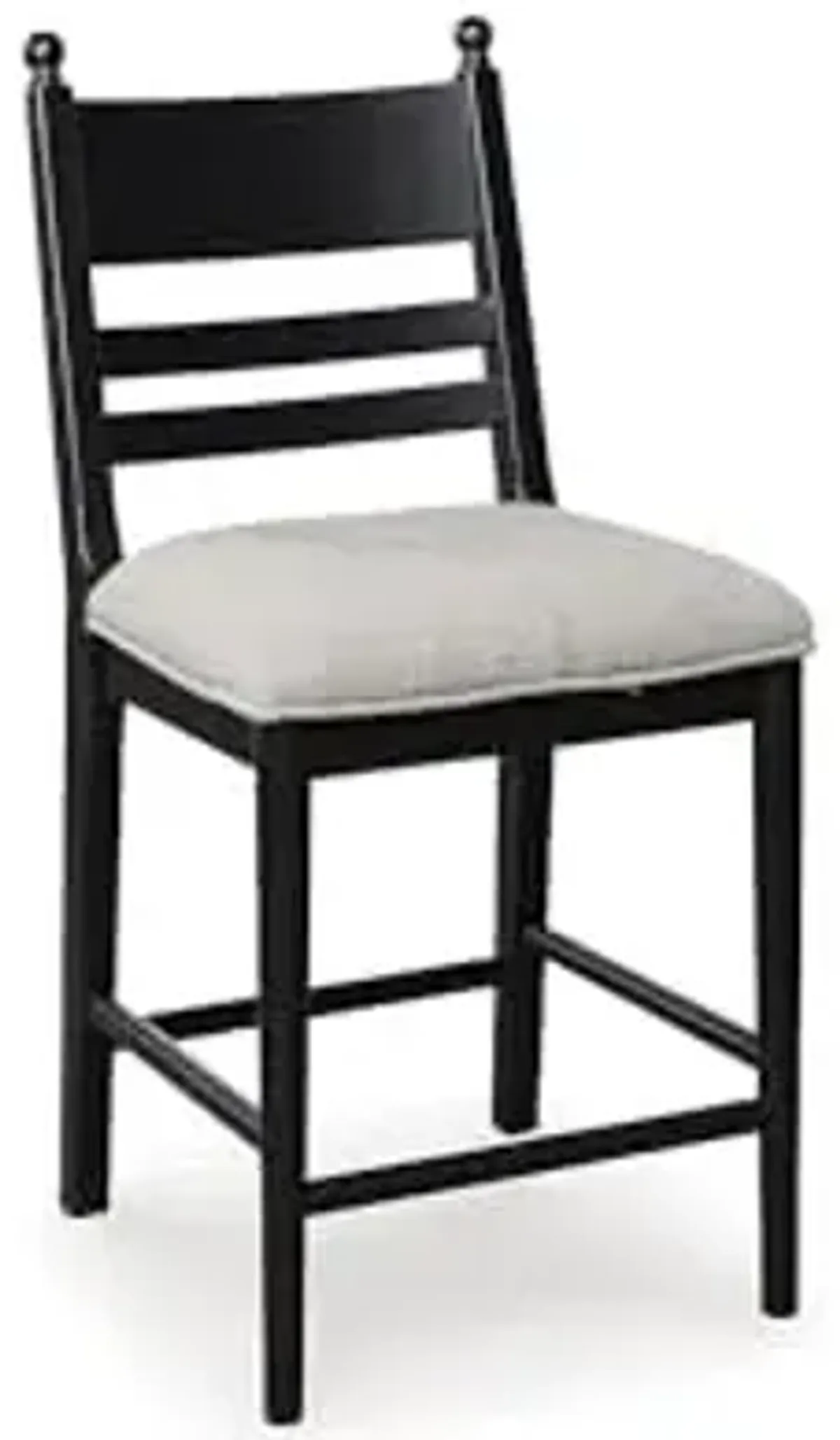 Signature Design by Ashley Chadworth Counter Height Bar Stool, Set of 2, Modern Farmhouse, Foam Cushion, Solid Wood Frame, 19.75" W x 23.13" D x 41.63" H, Black