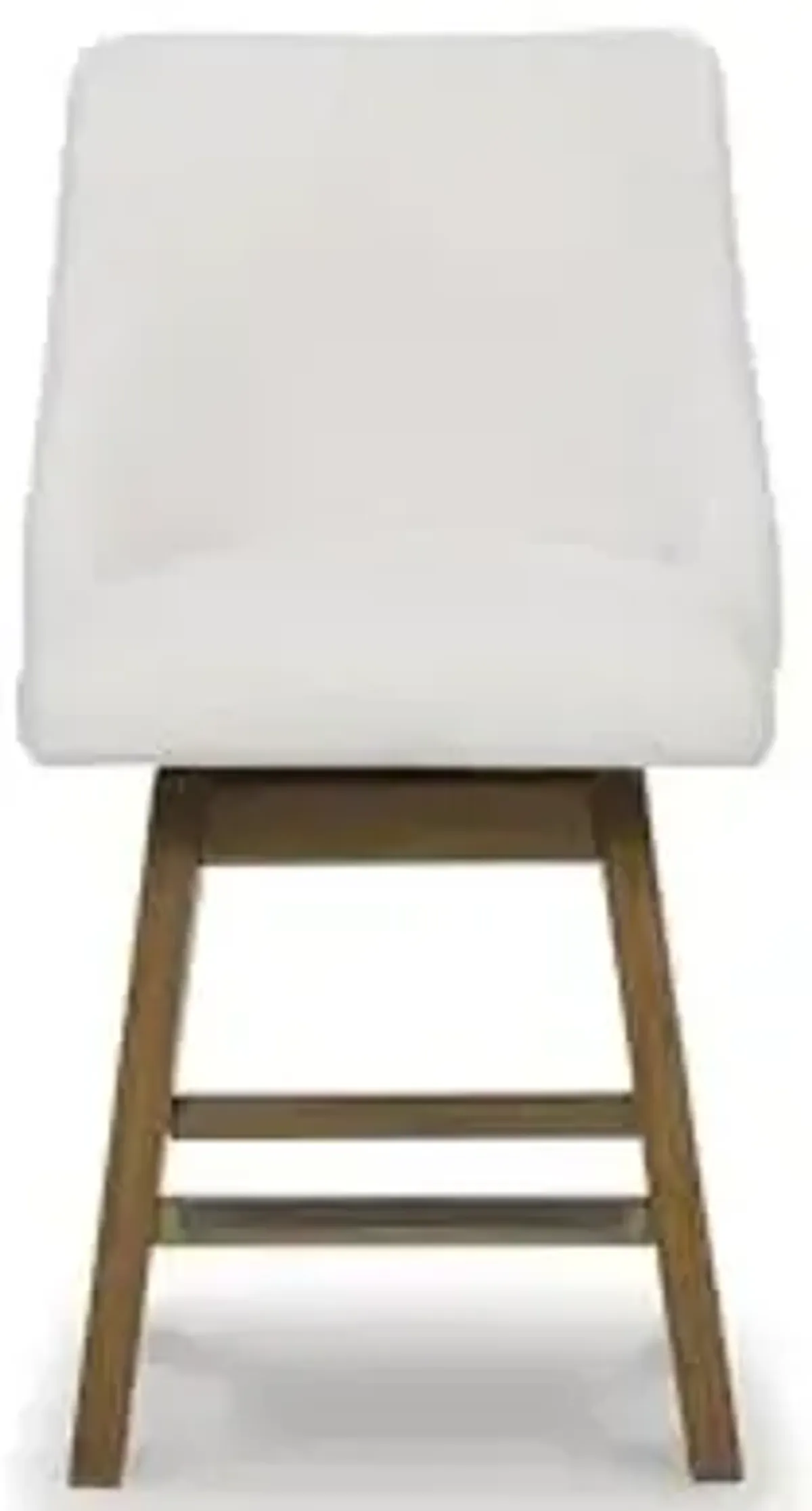 Signature Design by Ashley Cabalynn Transitional Next-Gen Nuvella Stain Resistant 24.5" Counter Height Bar Stool with Swivel Seat, Set of 2, White & Light Brown