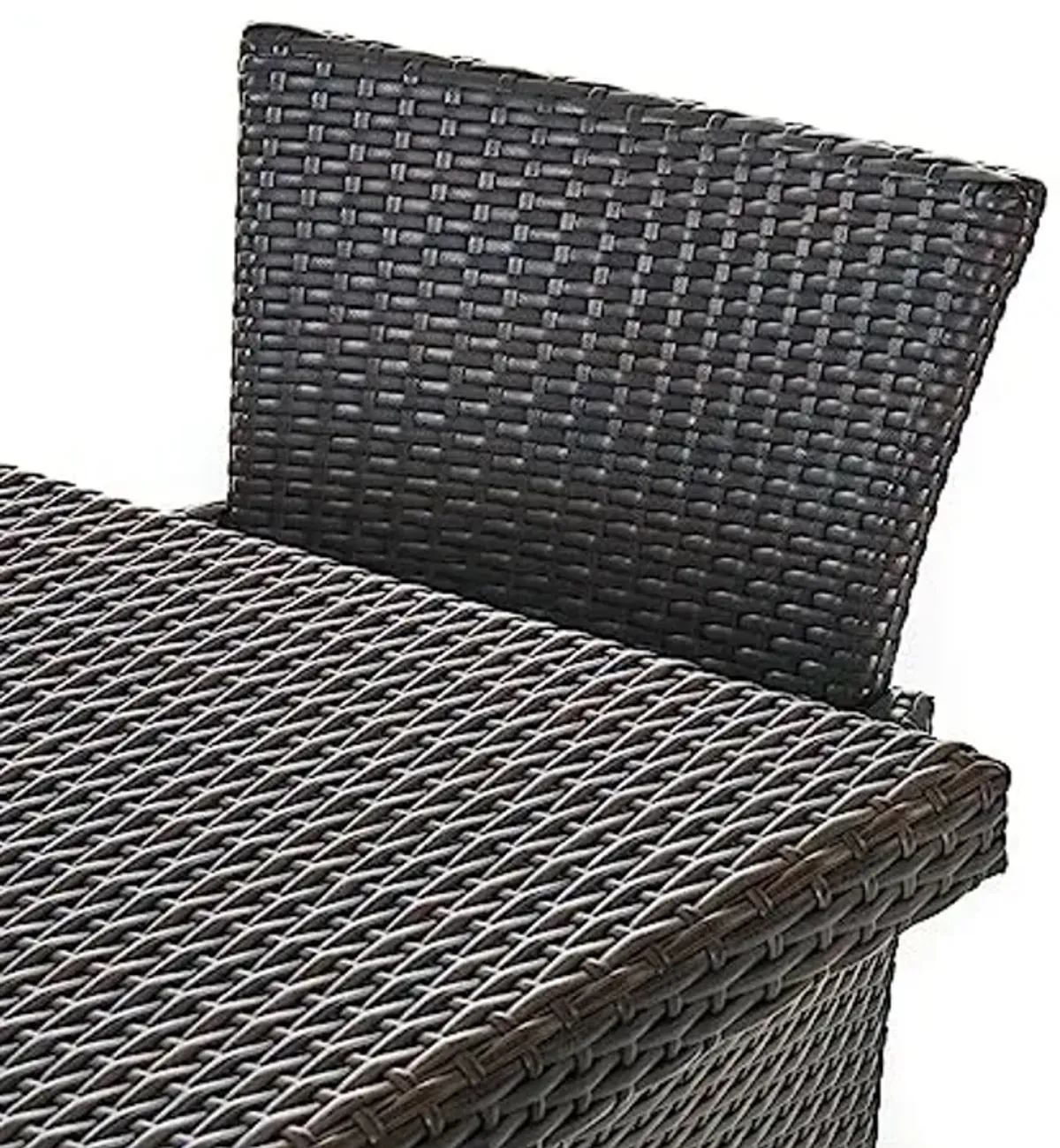 Christopher Knight Home Fiona 64'' Outdoor Dining Table, Square Patio Dining Table with Woven Wicker, Sturdy Iron Frame with 5 Legs, Garden Table for Poolside/Patio Dining/Gathering, Brown