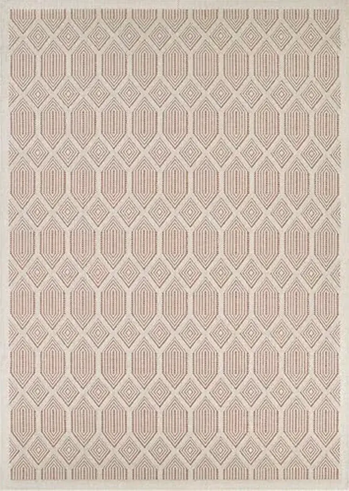 Couristan Liguria Rapallo Indoor Outdoor Area Rug – 5'3" x 7'6" Umber Flatwoven Geometric Medallion Low Pile Polypropylene Washable Rug for Living Room, Entryway, or Patio Home Decor