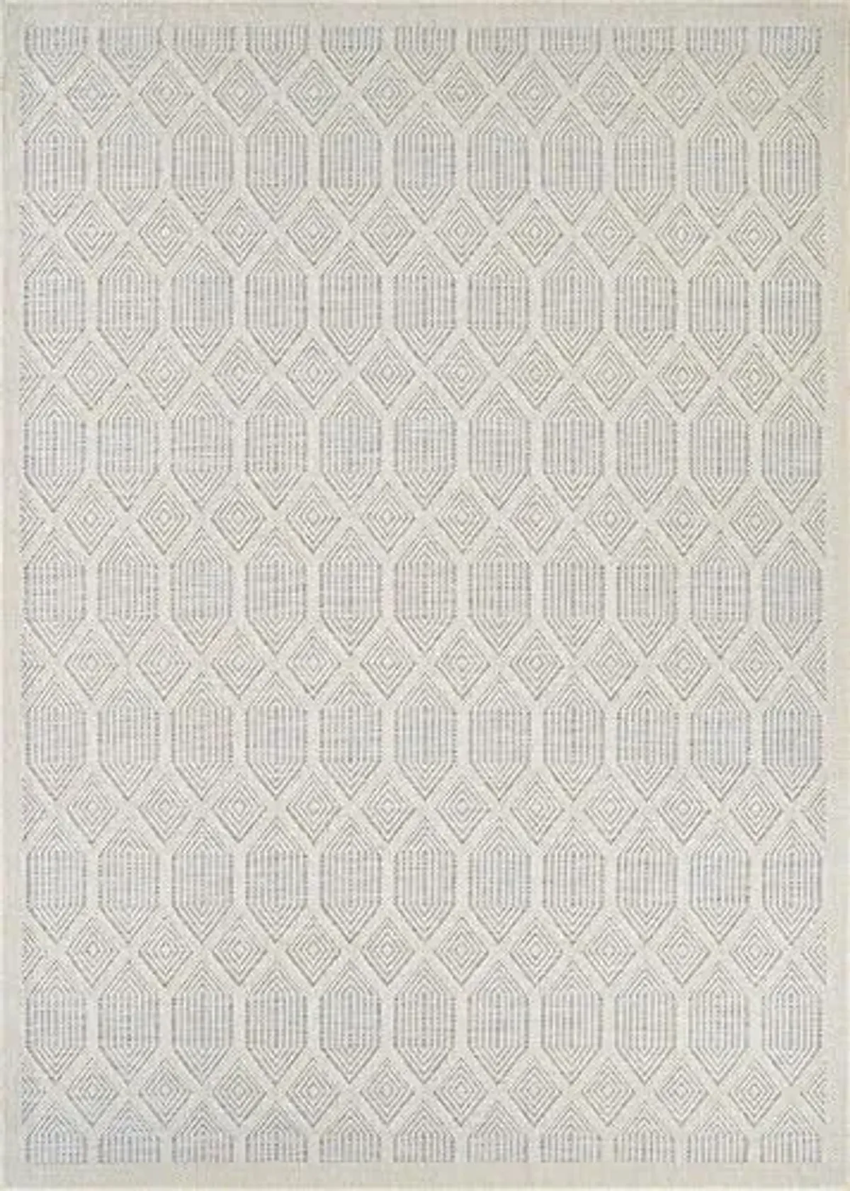 Couristan Liguria Rapallo Indoor Outdoor Area Rug – 6'6" x 9'6" Aqua Flatwoven Geometric Medallion Low Pile Polypropylene Washable Rug for Living Room, Entryway, or Patio Home Decor