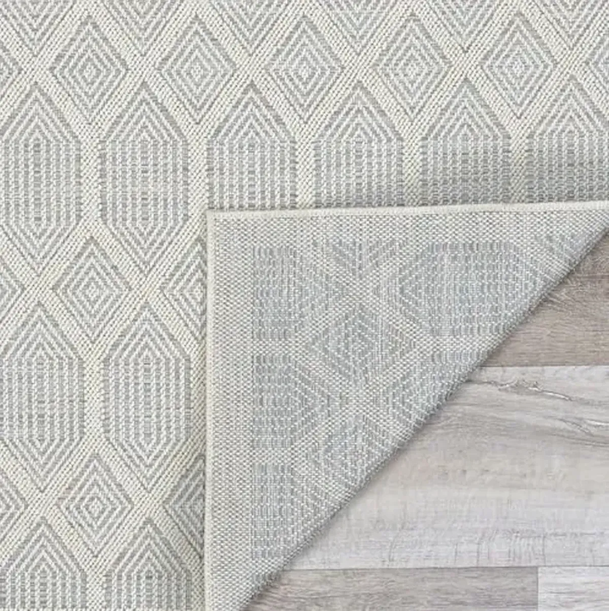 Couristan Liguria Rapallo Indoor Outdoor Area Rug – 6'6" x 9'6" Aqua Flatwoven Geometric Medallion Low Pile Polypropylene Washable Rug for Living Room, Entryway, or Patio Home Decor