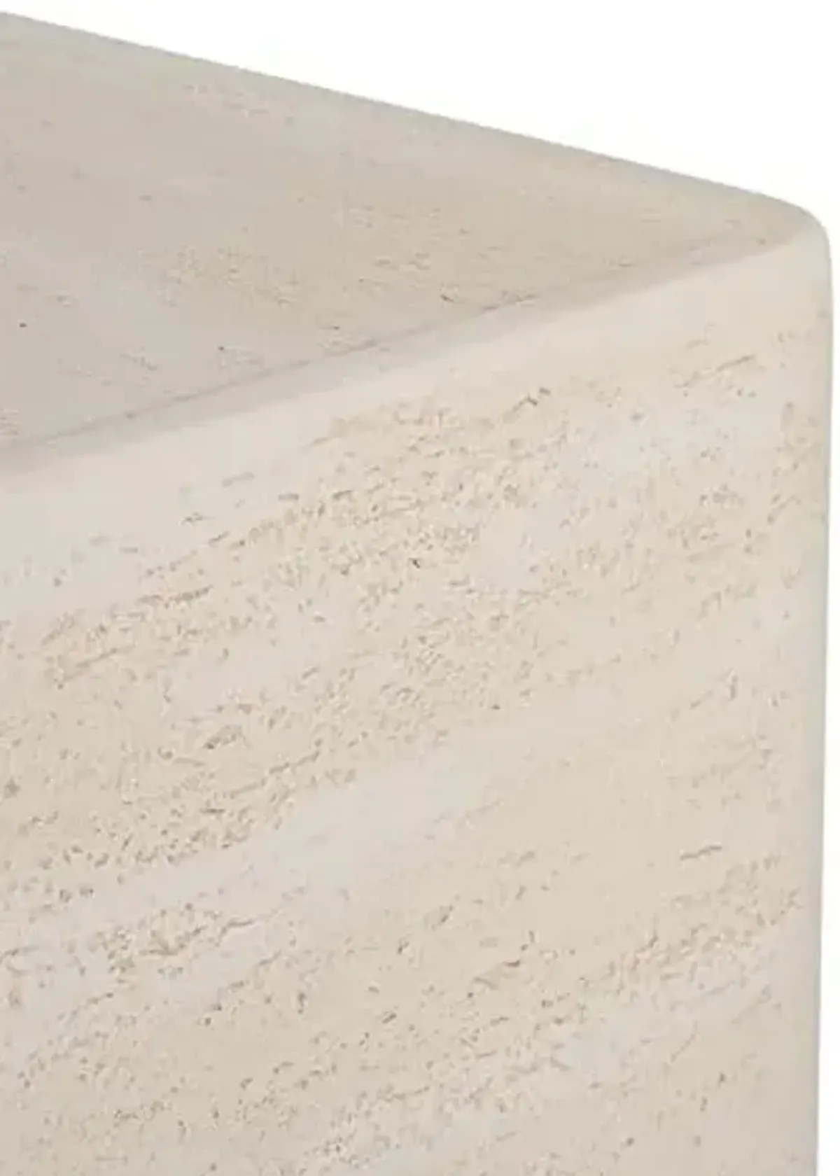 Christopher Knight Home Zax Lightweight MGO Outdoor Side Table, Square Accent Table with Stone-Like Texture, Weather Resistant Small End Table for Indoor/Outdoor Usage, No Assembly, Beige Travertine