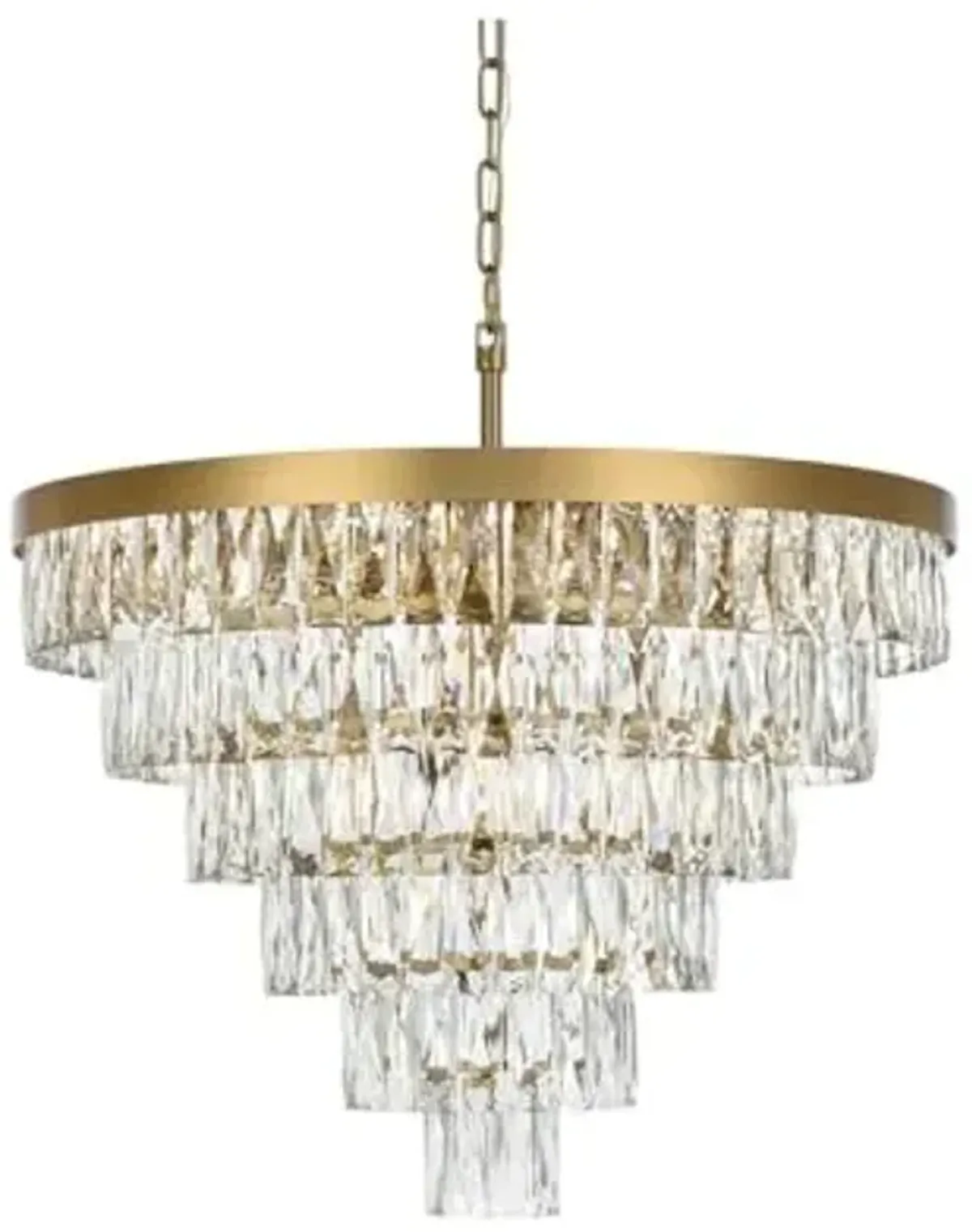 Elegant Lighting Josephine 27" Round Chandelier in Satin Gold
