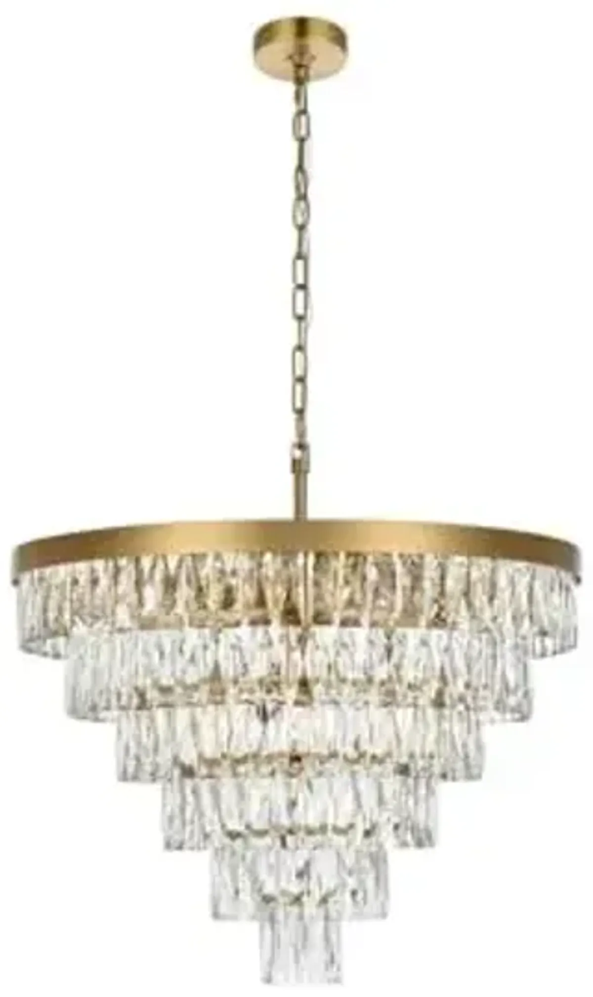 Elegant Lighting Josephine 27" Round Chandelier in Satin Gold