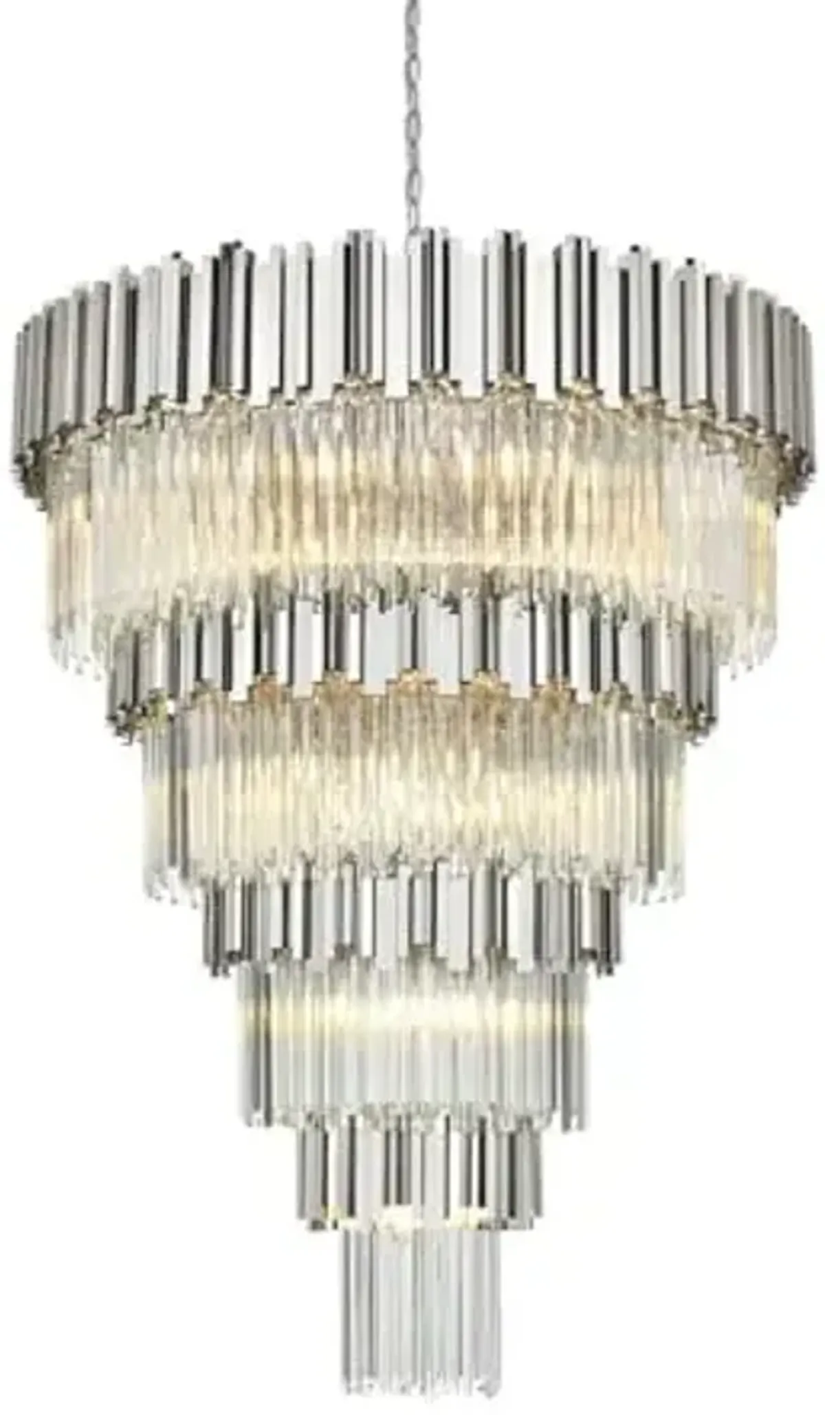 Elegant Lighting Willow 40" Chandelier in Chrome
