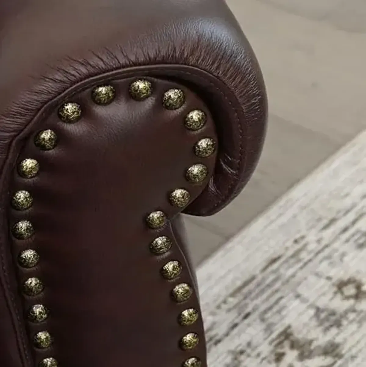 Abbyson Austin Leather Sofa, Brown