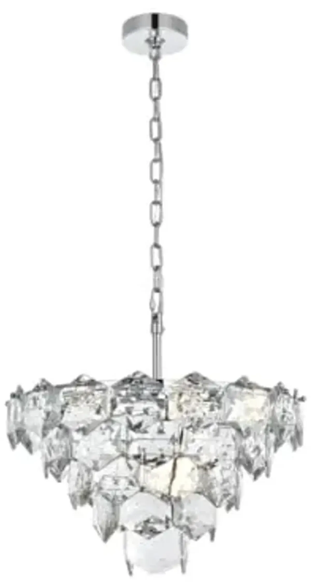 Elegant Lighting Adaline 20" Chandelier in Chrome