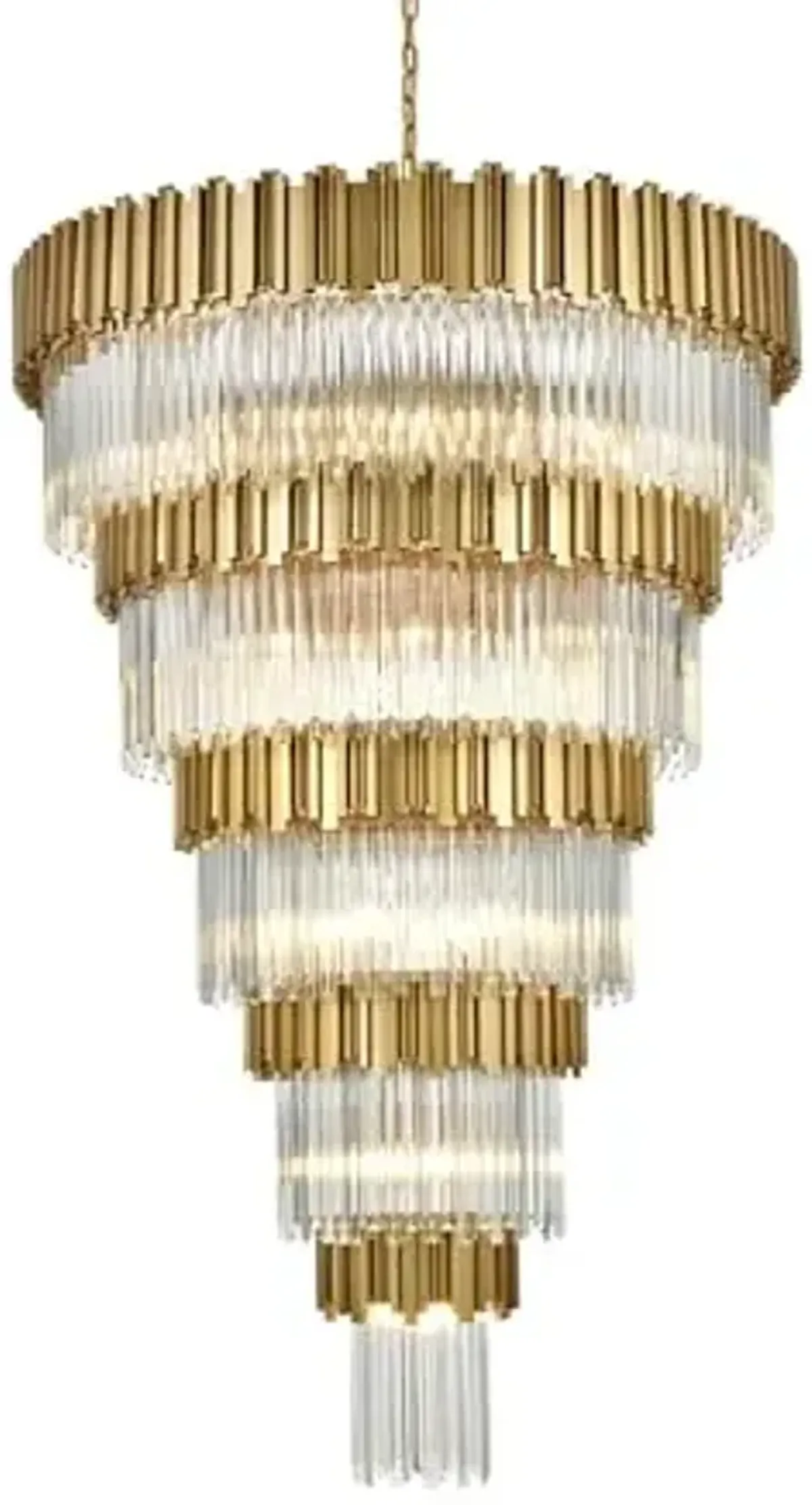 Elegant Lighting Willow 48" Chandelier in Satin Gold