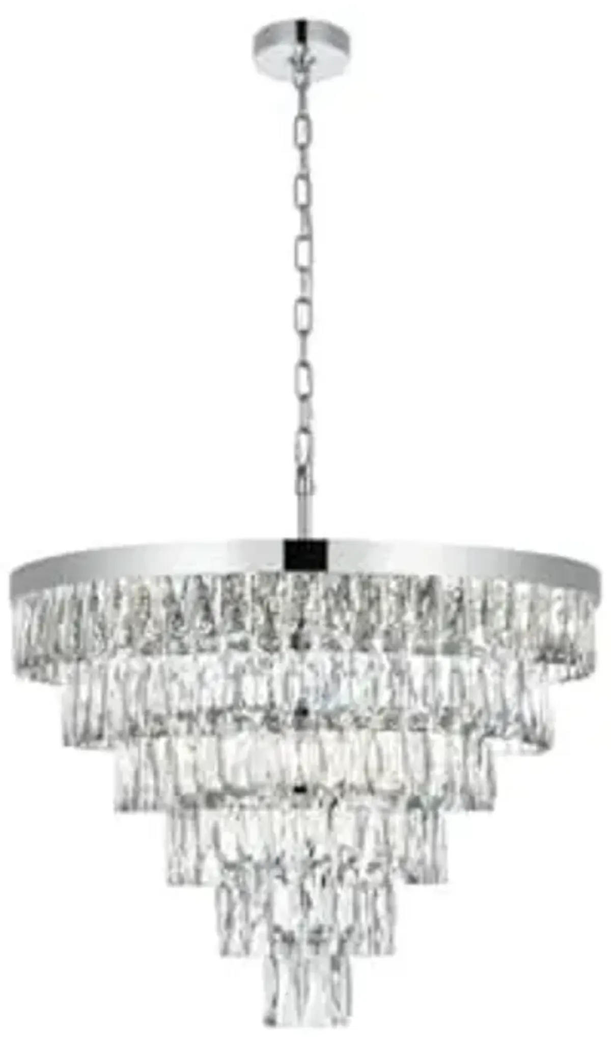 Elegant Lighting 1060D27C 27 in. Josephine Round Modern Chandelier - Chrome