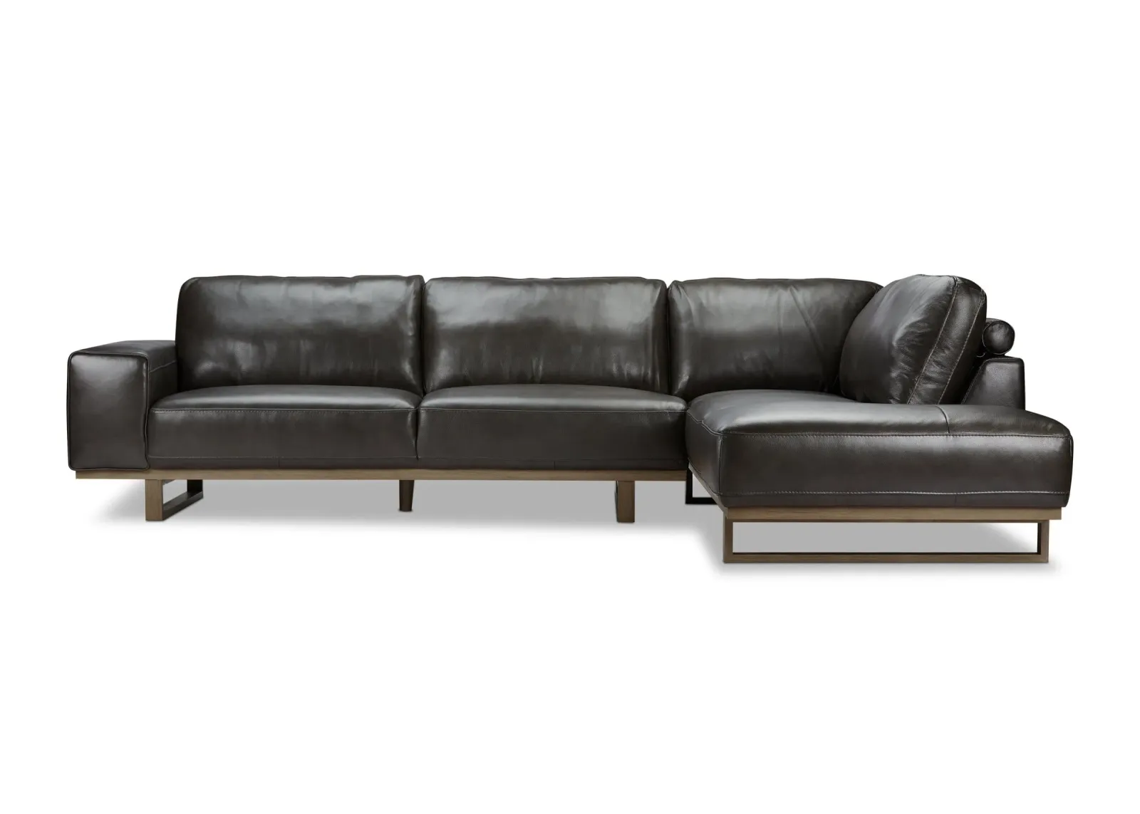 Hauser 2pc Leather Sectional Sofa