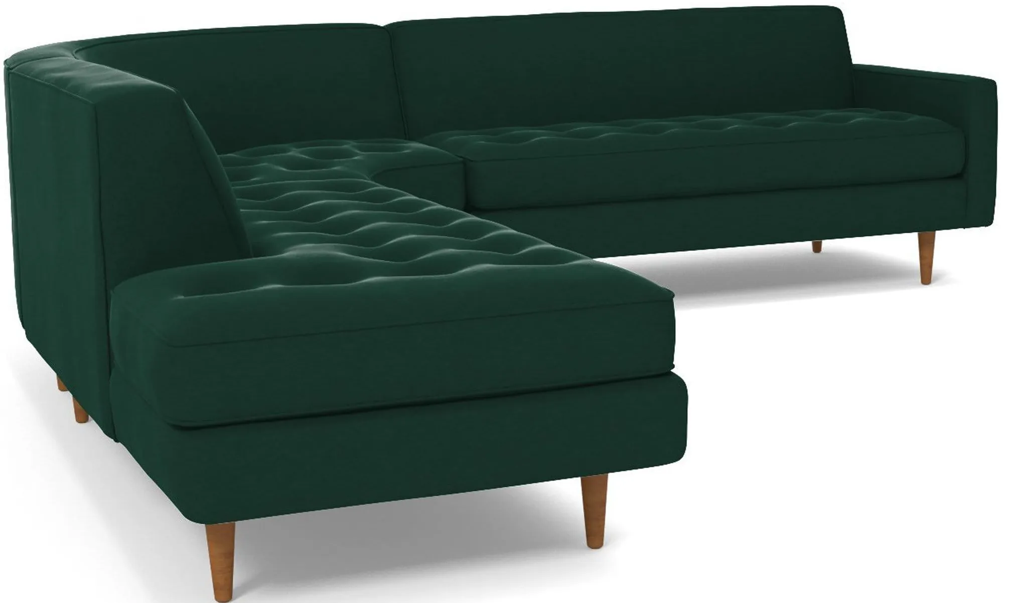 Monroe 3pc Velvet Sectional Sofa