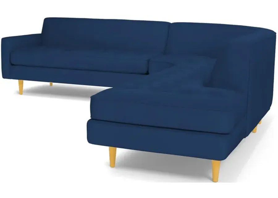 Monroe 3pc Velvet Sectional Sofa