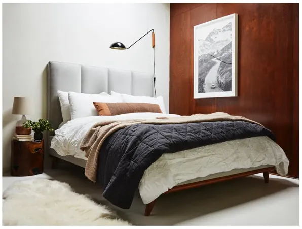 Carter Upholstered Velvet Platform Bed