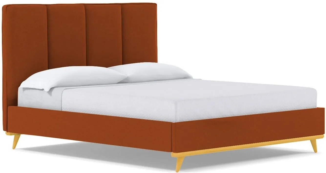 Carter Upholstered Velvet Platform Bed