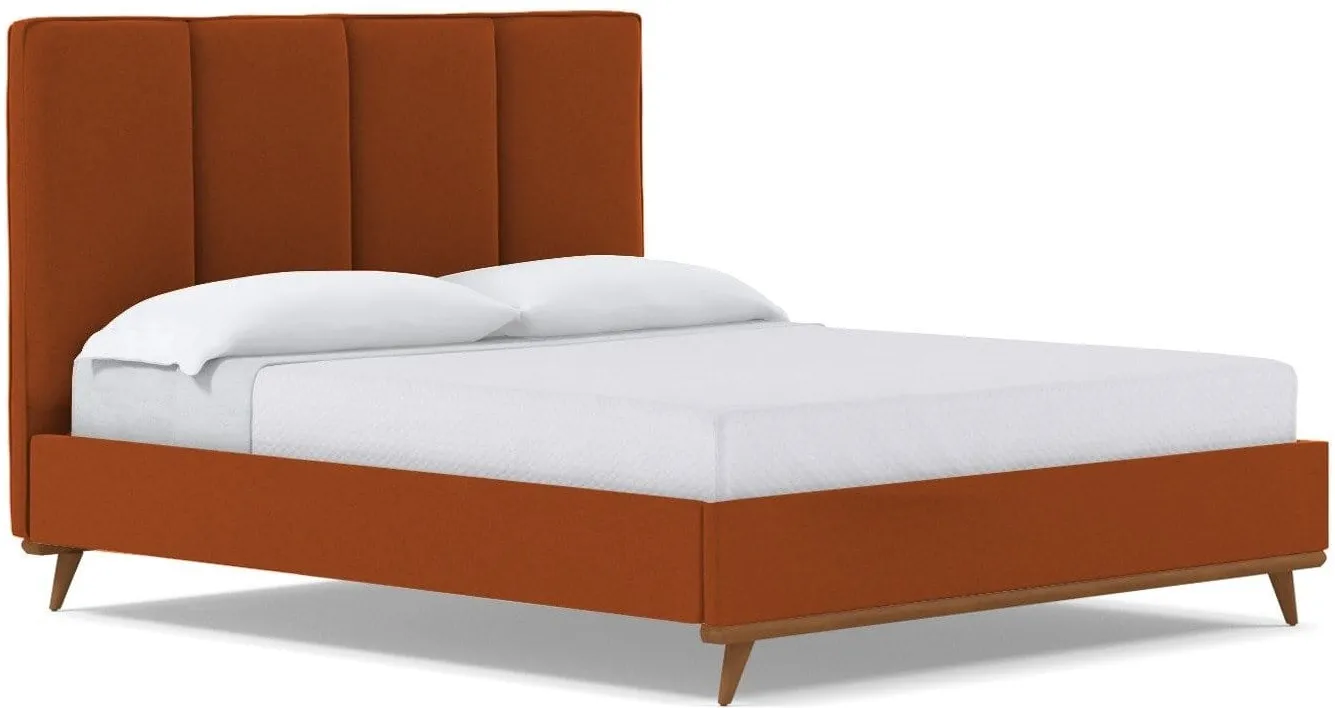 Carter Upholstered Velvet Platform Bed