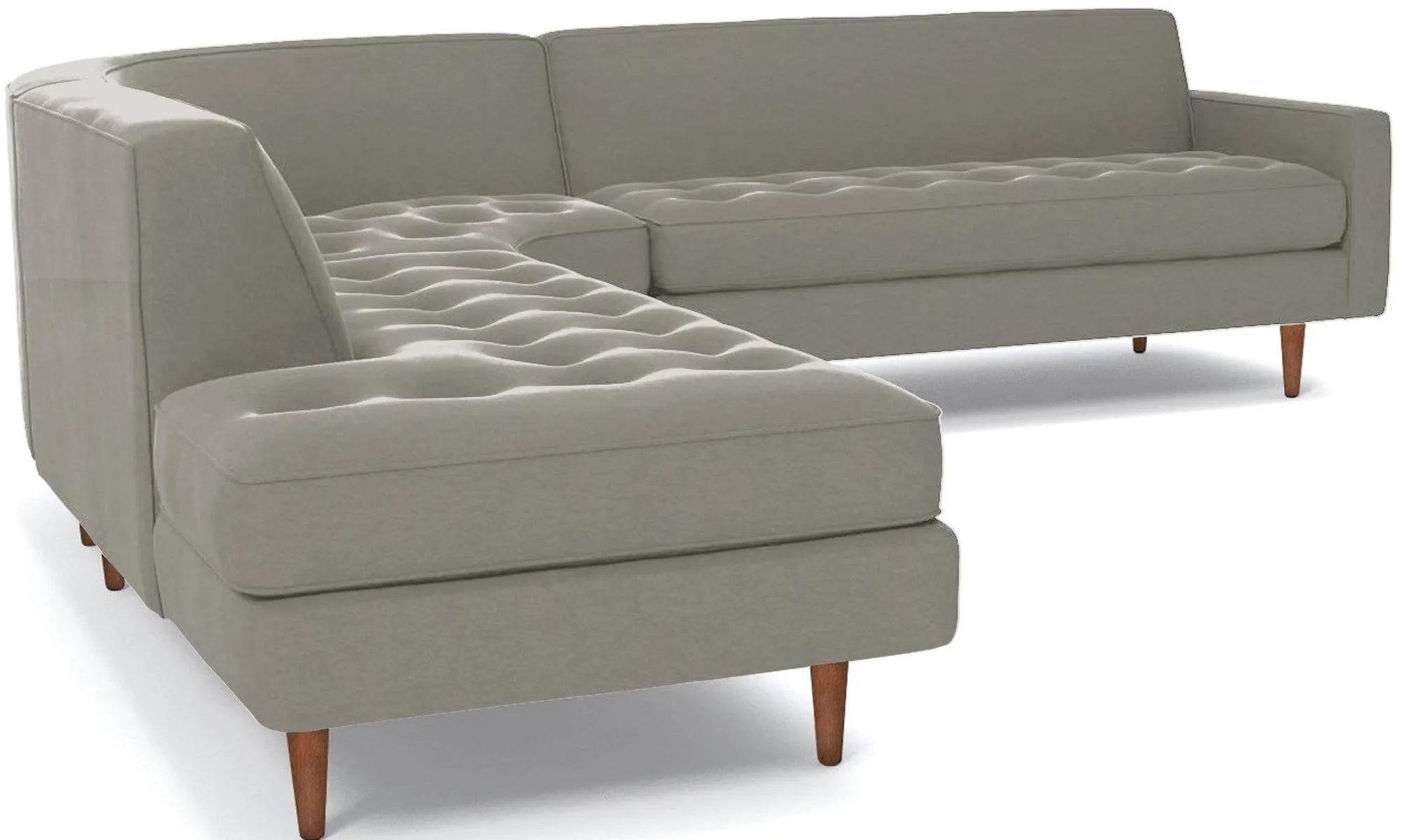 Monroe 3pc Velvet Sectional Sofa