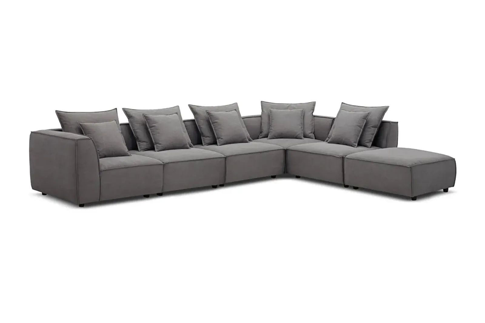 Riley 6pc Modular Sectional Sofa with Ottoman