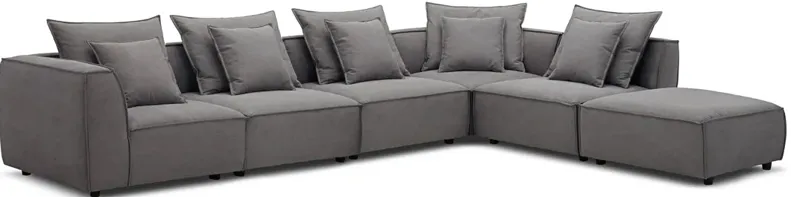 Riley 6pc Modular Sectional Sofa with Ottoman
