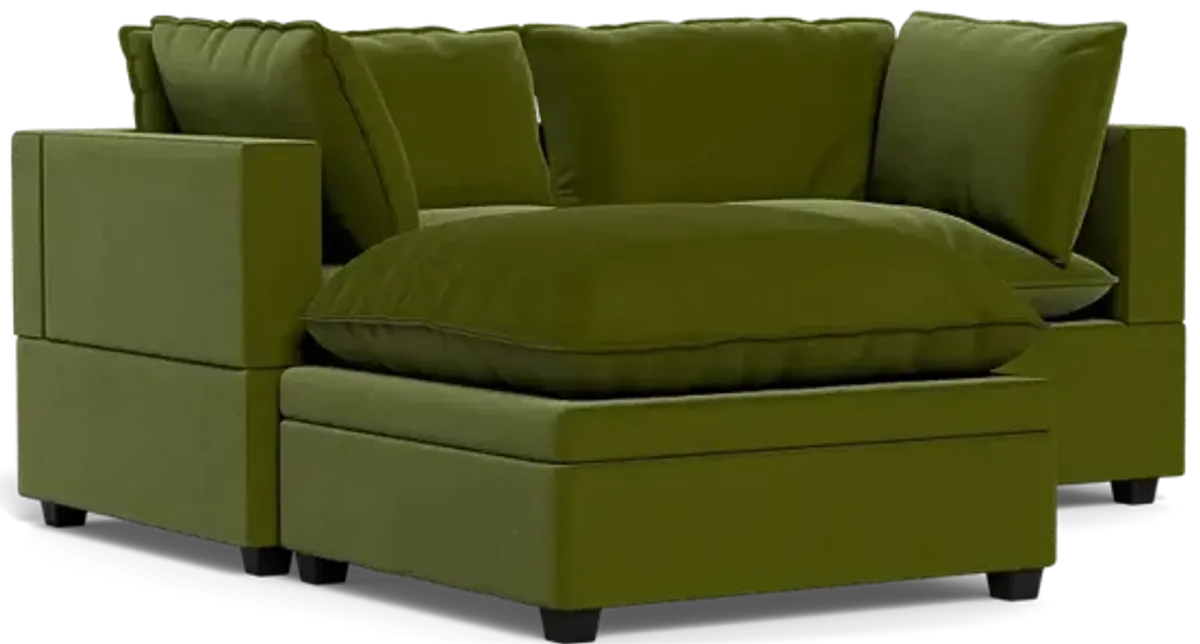 Kova Box Cushion Sofa 86" + Ottoman