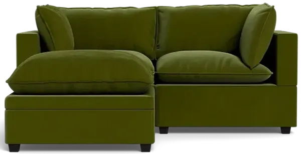 Kova Box Cushion Sofa 86" + Ottoman