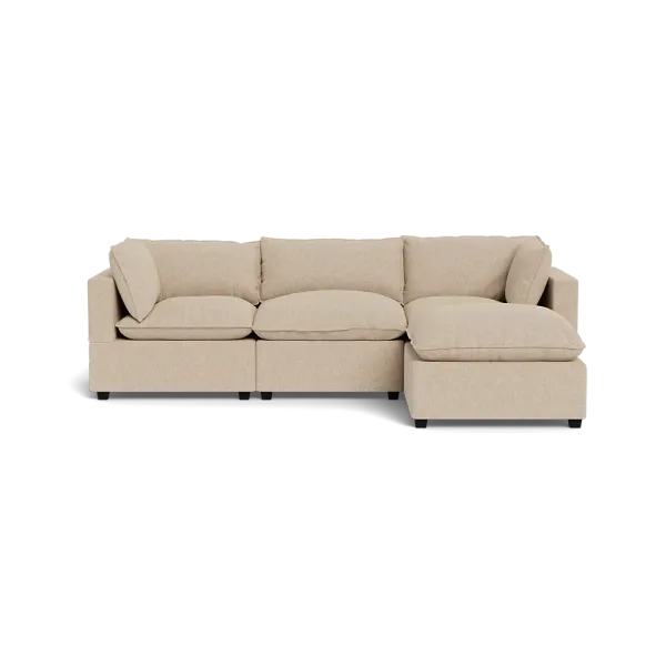 Kova Box Cushion Sofa 122" + Ottoman