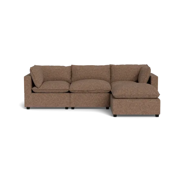 Kova Box Cushion Sofa 122" + Ottoman
