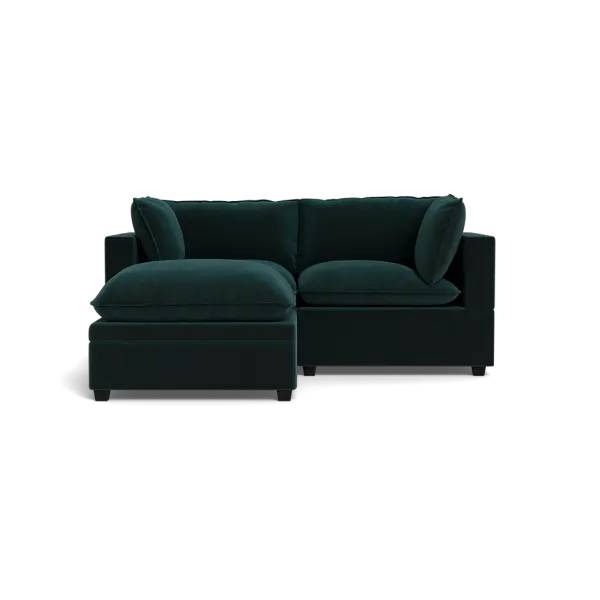 Kova Box Cushion Sofa 86" + Ottoman