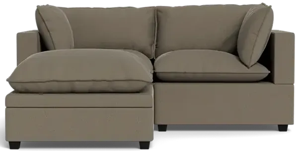 Kova Box Cushion Sofa 86" + Ottoman