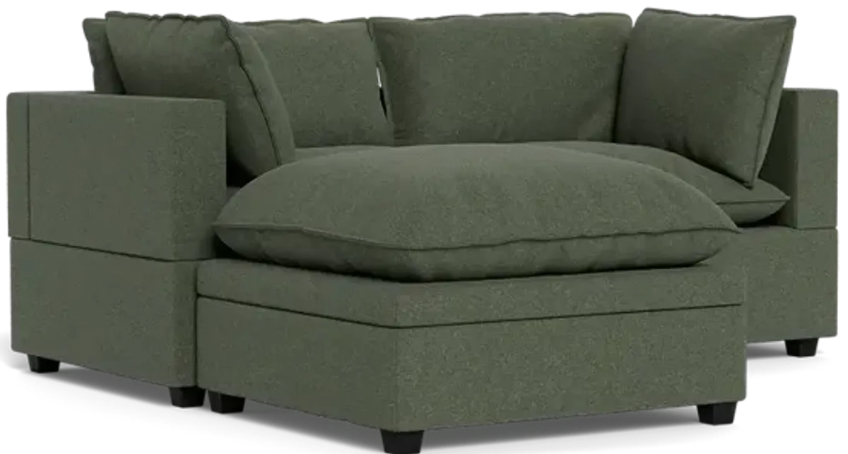 Kova Box Cushion Sofa 86" + Ottoman