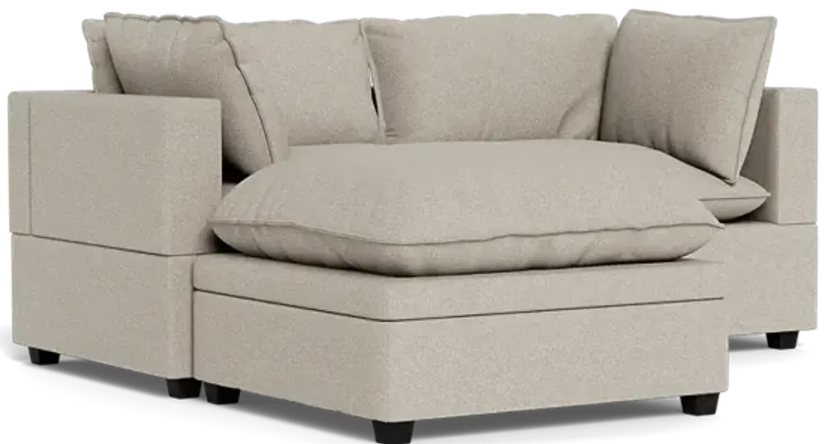 Kova Box Cushion Sofa 86" + Ottoman