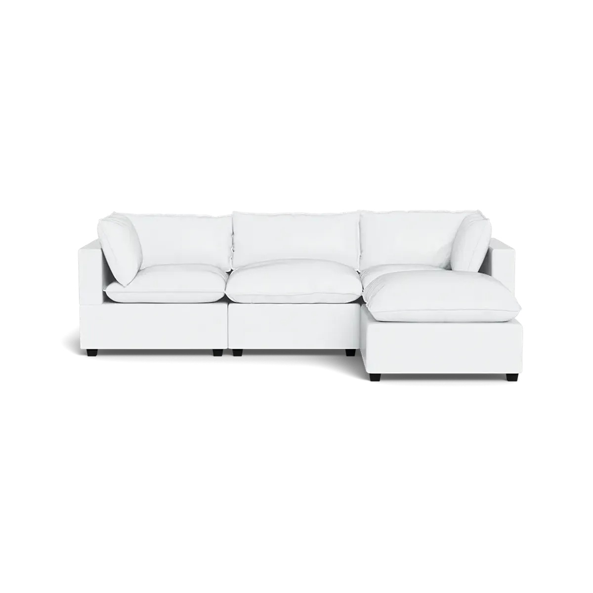 Kova Box Cushion Sofa 122" + Ottoman