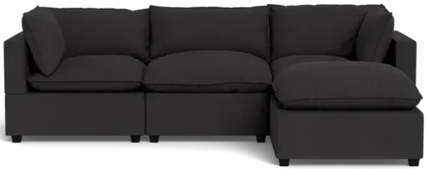 Kova Box Cushion Sofa 122" + Ottoman