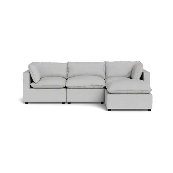 Kova Box Cushion Sofa 122" + Ottoman