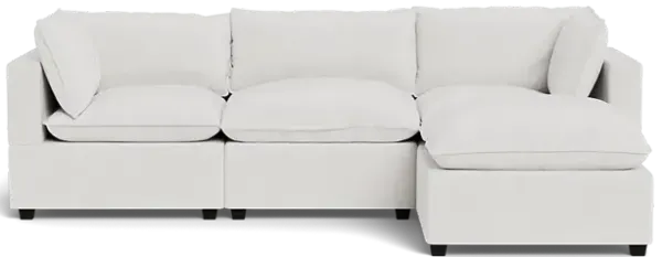 Kova Box Cushion Sofa 122" + Ottoman