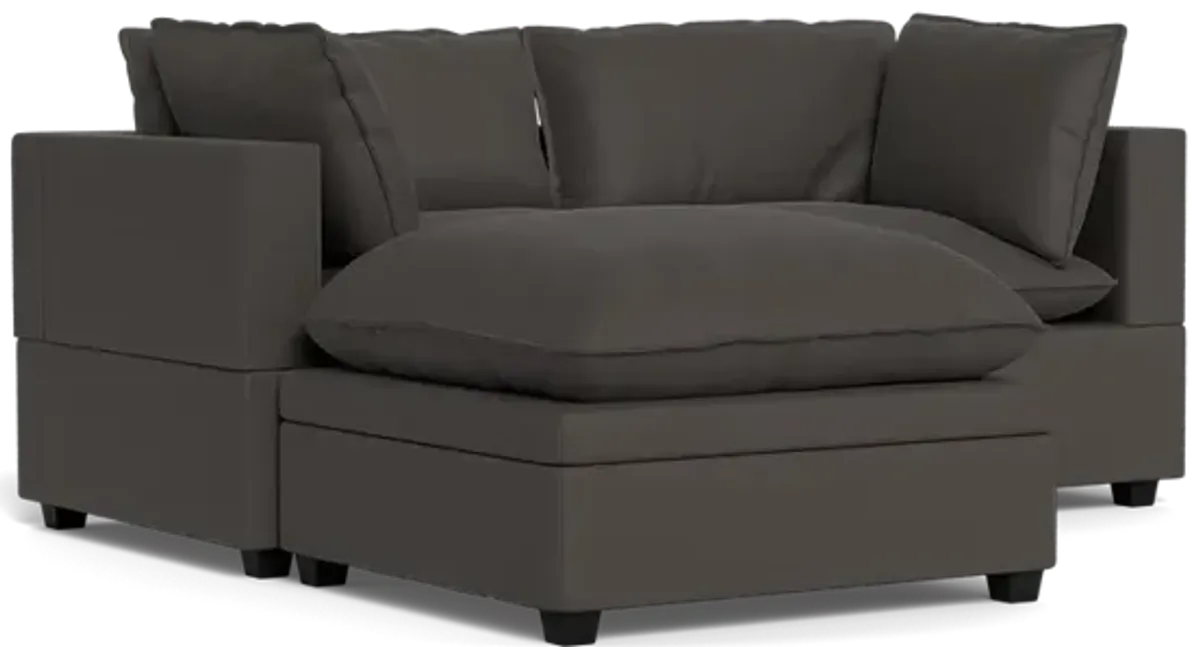Kova Pillow Cushion Sofa 86" + Ottoman