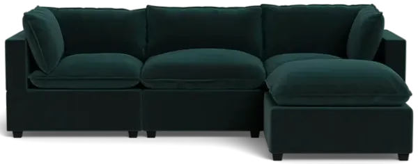 Kova Pillow Cushion Sofa 122" + Ottoman