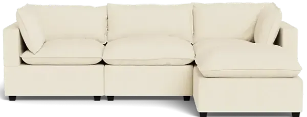 Kova Pillow Cushion Sofa 122" + Ottoman