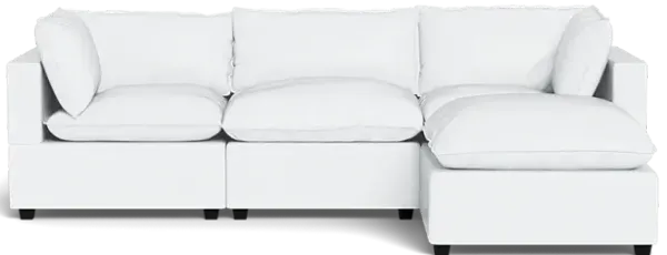 Kova Pillow Cushion Sofa 122" + Ottoman