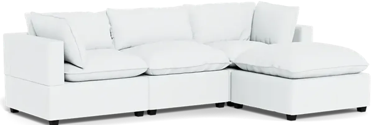 Kova Pillow Cushion Sofa 122" + Ottoman