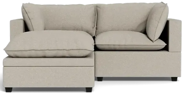 Kova Box Cushion Sofa 86" + Ottoman